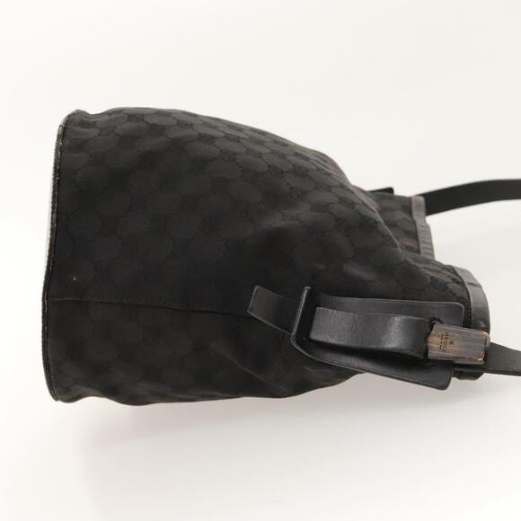GUCCI GG Canvas Shoulder Bag Black Silver - Picture 4 of 13